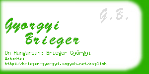 gyorgyi brieger business card
