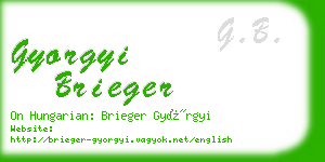 gyorgyi brieger business card